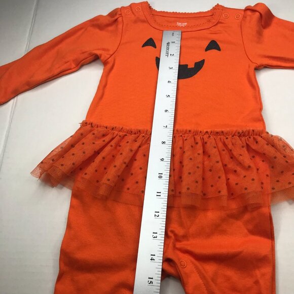 Just One You by Carter’s Girls 9 Month 1 Piece Pumpkin Sleeper New Without Tags - Picture 12 of 14